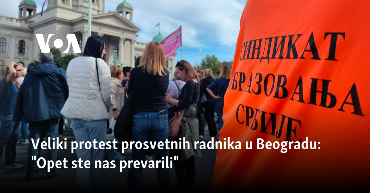 Veliki protest prosvetnih radnika u Beogradu: „Opet ste nas prevarili“